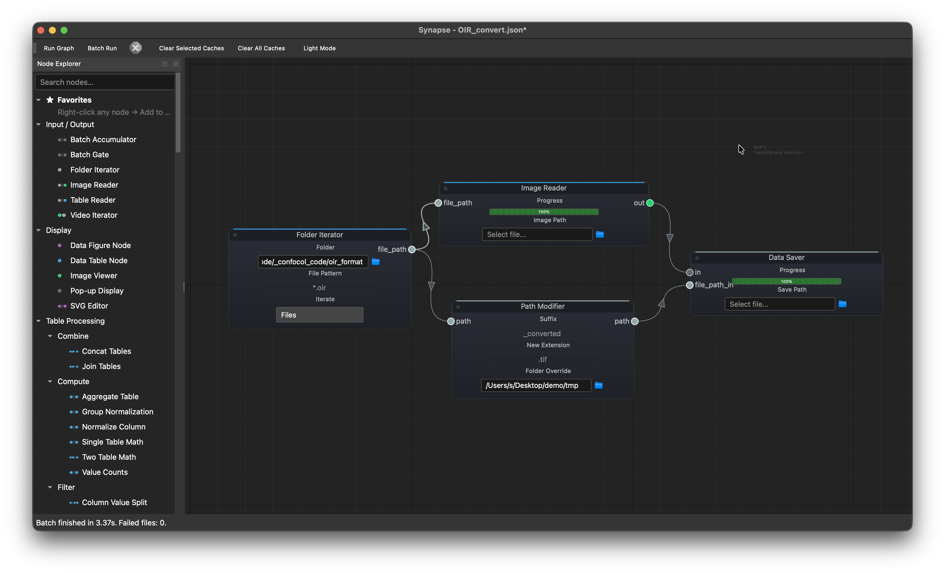 Batch OIR Conversion